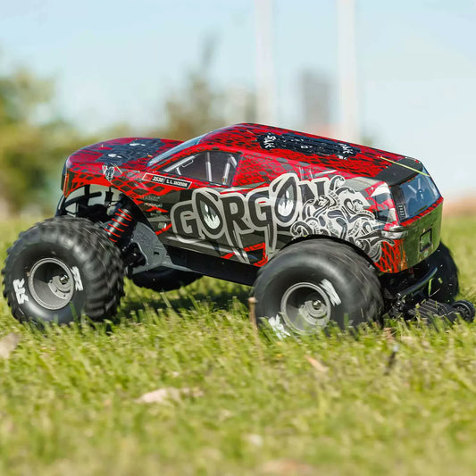ARRMA 1/10 GORGON 2WD Brushless Monster Truck RTR with DSC Technology (2S-3S LiPo Power)