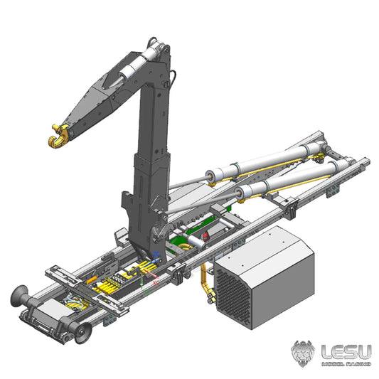1/14 RC Hook Lift System Hydraulic Telescopic Roll-off Truck Kit LS-A0060 (1 Pump 5-Way Valve V2.0)