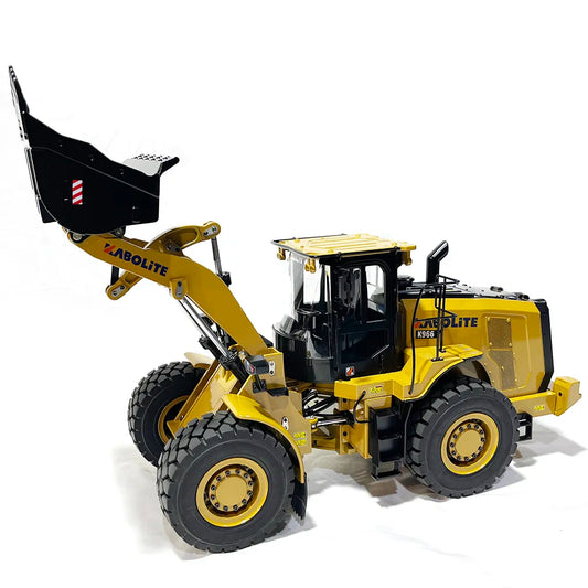 Auf Lager: 1/16 K966 RC Hydrauliklader, Metalllader, Bulldozer, ferngesteuertes Auto, Spielzeug für Jungen