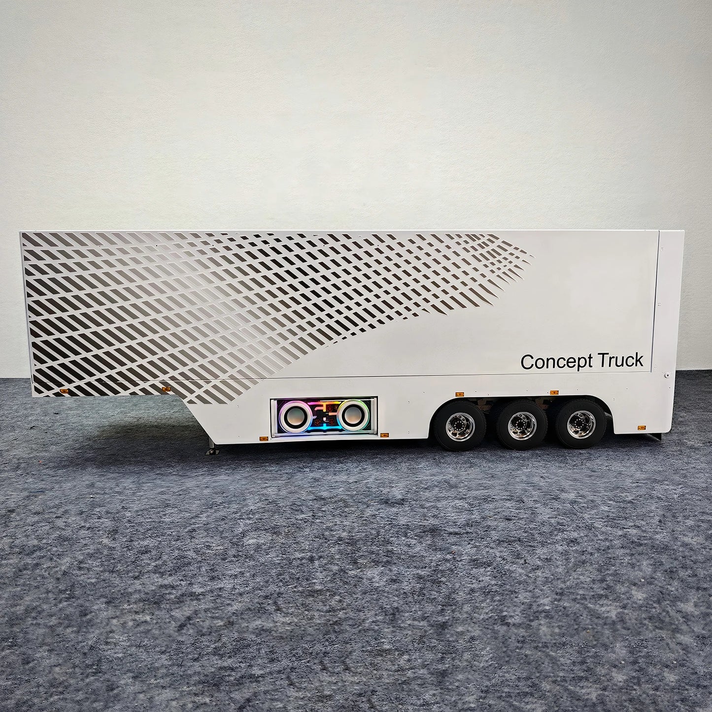 1/14 Metal 3-Axle RC Container Trailer Truck with Lights & Openable Sides