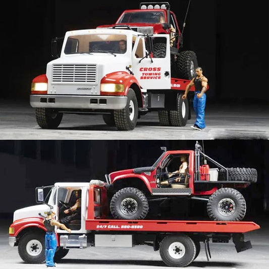 CROSSRC WT4 RC Car 1/10 Electric Rescue Car KIT Version Dual Speed Differential Lock Simulation RC Road Wrecker Model Boy Toy