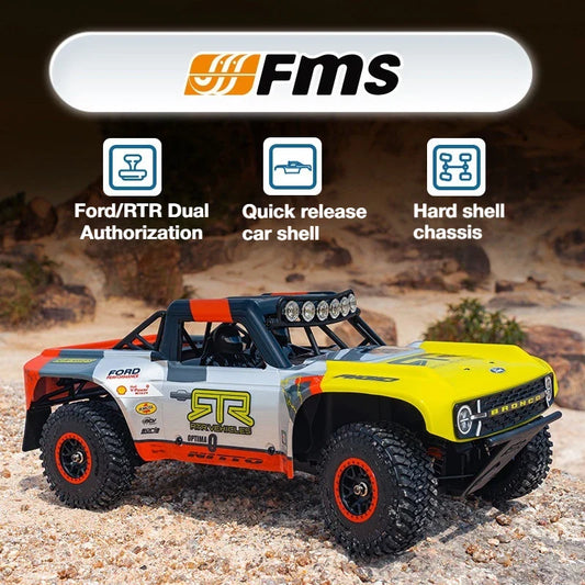 FMS FCS18 1/18 4WD RC Rock Racer - Ford Bronco U4 High-Speed Off-Road Truck RTR