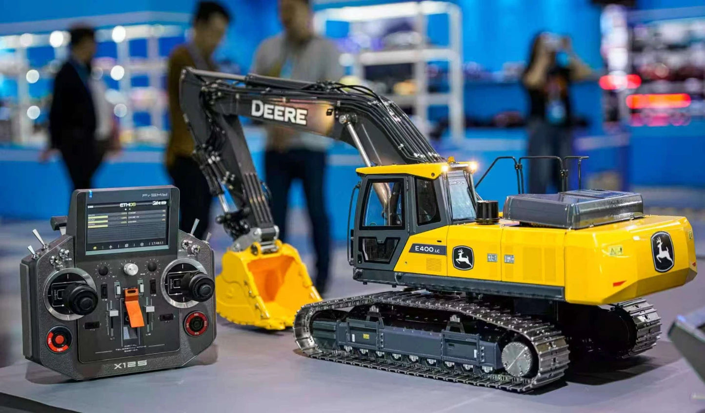 New E400 RC Excavator 1/14 Hydraulic RC Excavator Metal Model Heavy Engineering Machinery RTR Remote Control Car Boy Toy