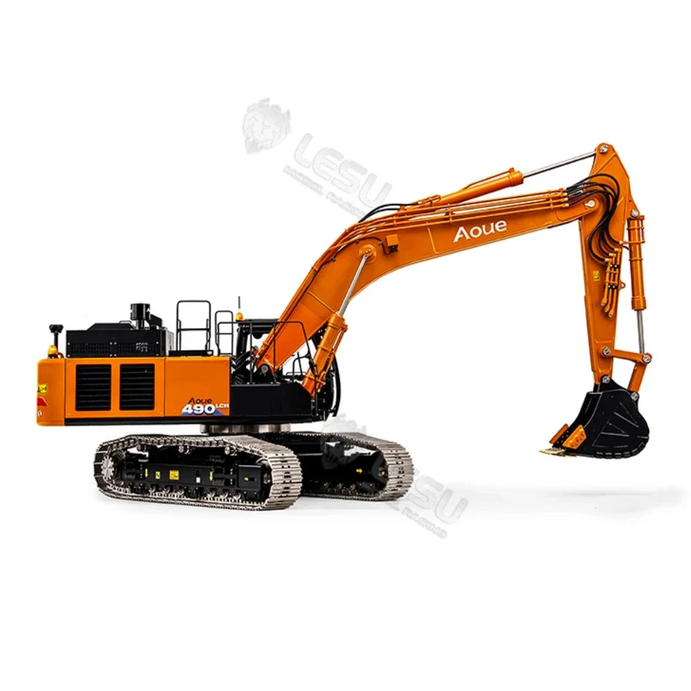 LESU ZX490 RC Excavator 1/14 Hydraulic RC Excavator Heavy Engineering Metal Model Aoue ZX490 Remote Control Excavator Boy Toy