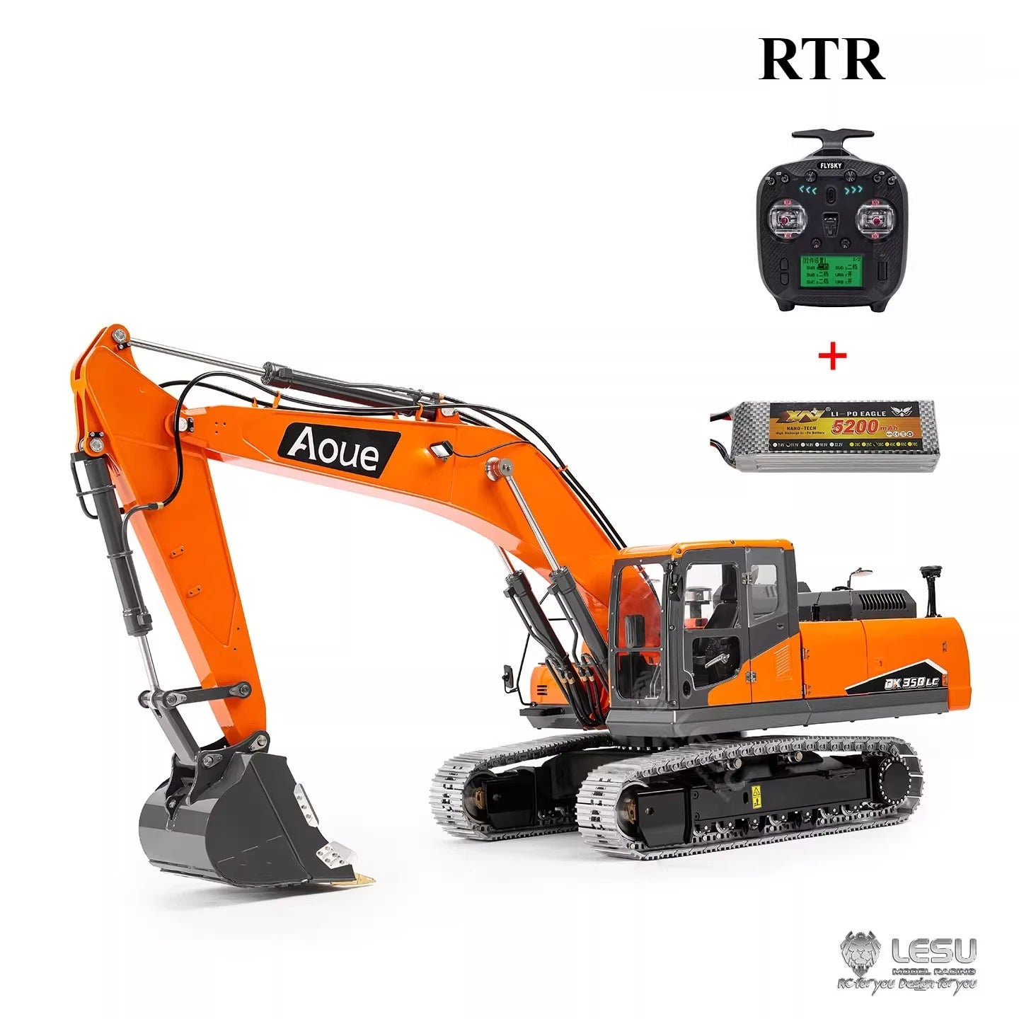 LESU DX350LC RC Excavator 1/14 Hydraulic RC Excavator Metal Model RTR Hydraulic 3-way Valve Remote Control Truck Model Boy Toys