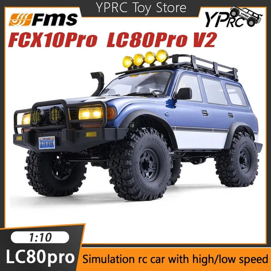 FMS FCX10 LC80 Pro V2 1/10 Brushless RC Crawler - Toyota Land Cruiser Off-Road Truck RTR