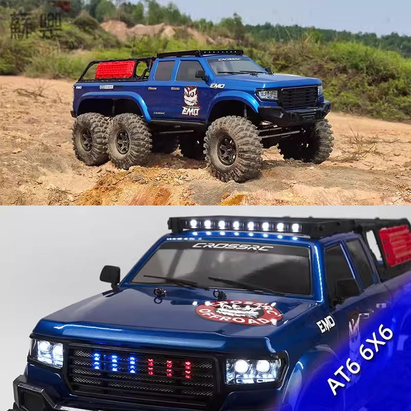 Modell AT6 1/10 Professional 6x6 RC Crawler Pickup - 6WD Offroad-Truck mit 2-Gang-Getriebe, Differenzialsperre und Portalachsen (RTR/KIT)