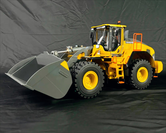 VOLVO L260H Hydraulic RC Loader 1/14 Double E Metal RC Loader Model RTR with Lighting and Sound System Remote Control Car Toy