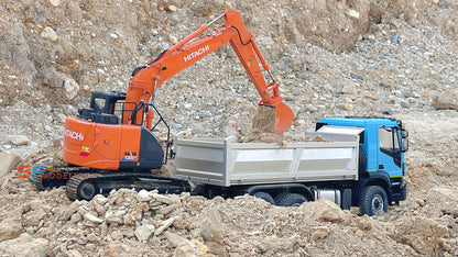 Hitachi ZX135US Excavator 1/14 Scale RC Hydraulic Excavator Metal Model with Lighting and Sound System RTR Version