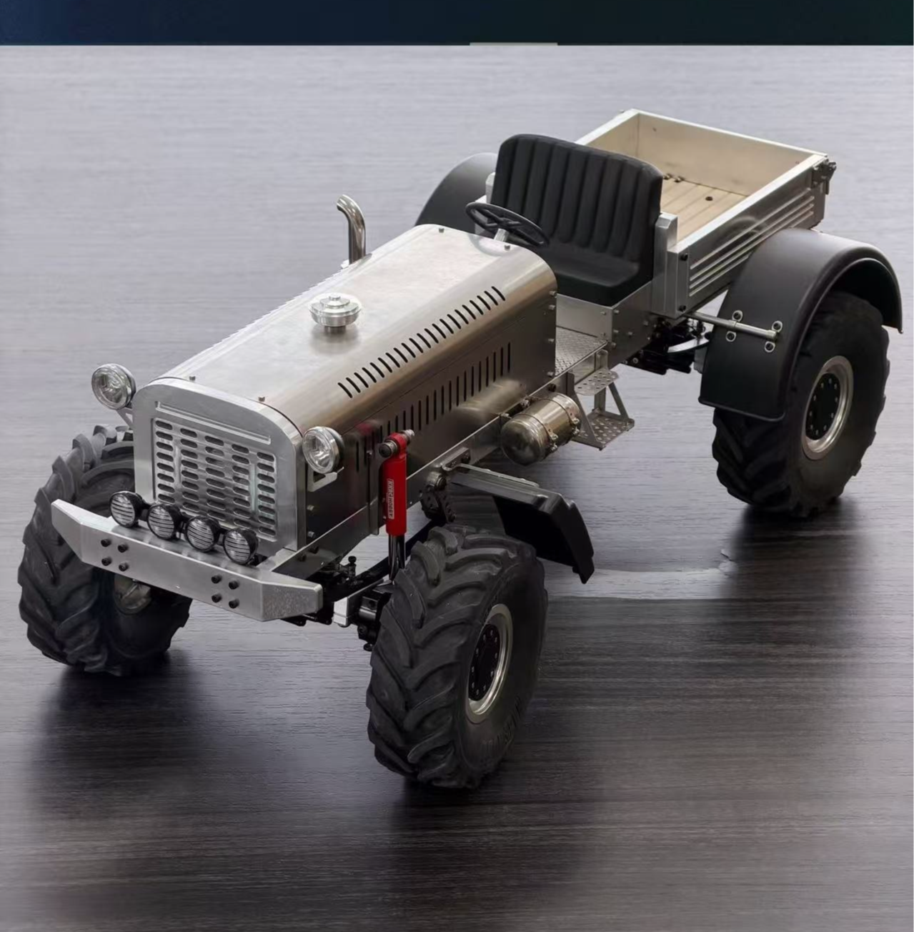 MD009 1/10 RC Tractor Truck CNC Full Metal 4WD Off-Road Rock Crawler with Dual-Motor Winch RTR 10CH Remote Control