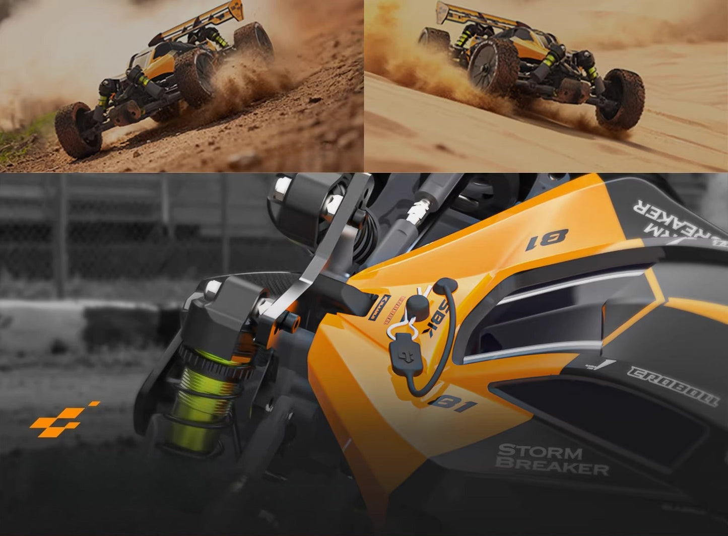 SBK10 1/10 Scale Brushless RC Car: Storm Striker 4WD High Speed Off-Road Drift Buggy Rlaarlo