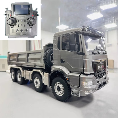 1/14 8×8 MAN-TGS RC Truck Remote Control Dump Truck RTR Version with PL18EV Remote Control Light and Sound System Boys Toy Truck