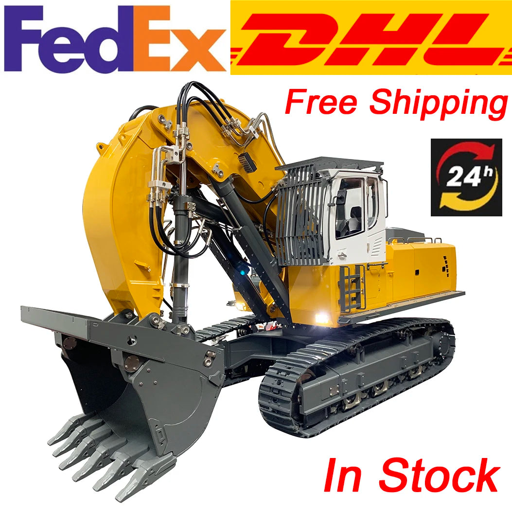 Free Shipping K970-200 RC Excavator 1/14 RC Hydraulic Excavator Metal Model Front Shovel Hydraulic Excavator Model Toy Gift in Stock