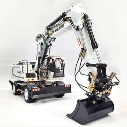 946EW Hydraulic RC Excavator 1/14 Metal Model of Hydraulic Wheeled Excavator with 3-Section Boom Construction Machinery RC Toy