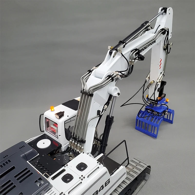 1/14 RC Hydraulic Excavator Metal Model 946-3 Adjustable Arm RTR Version 6 Way Hydraulic Valve Excavator Boy Toy Gift