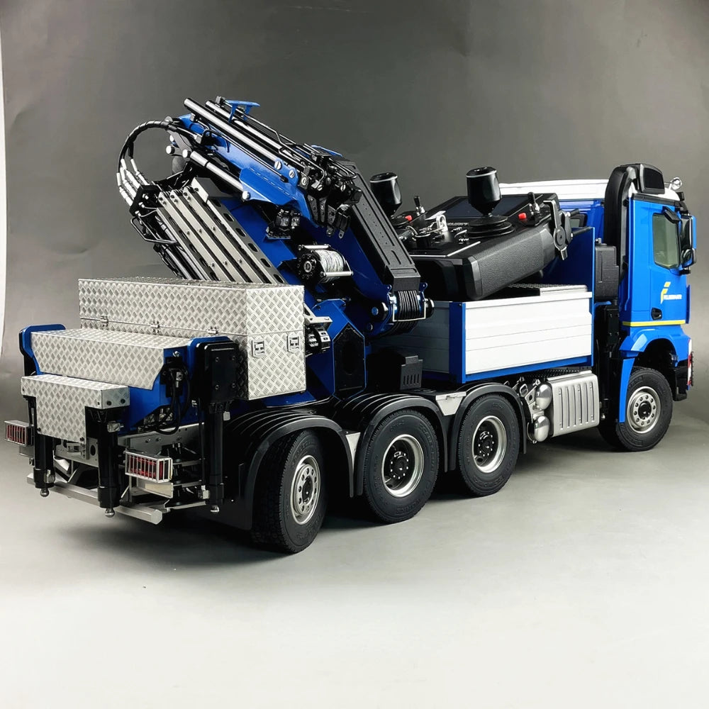 1/14 RC Hydraulic Trailer Crane 8x8 Metal Model RTR Version RC Construction Machinery Crane Model Boy Toy