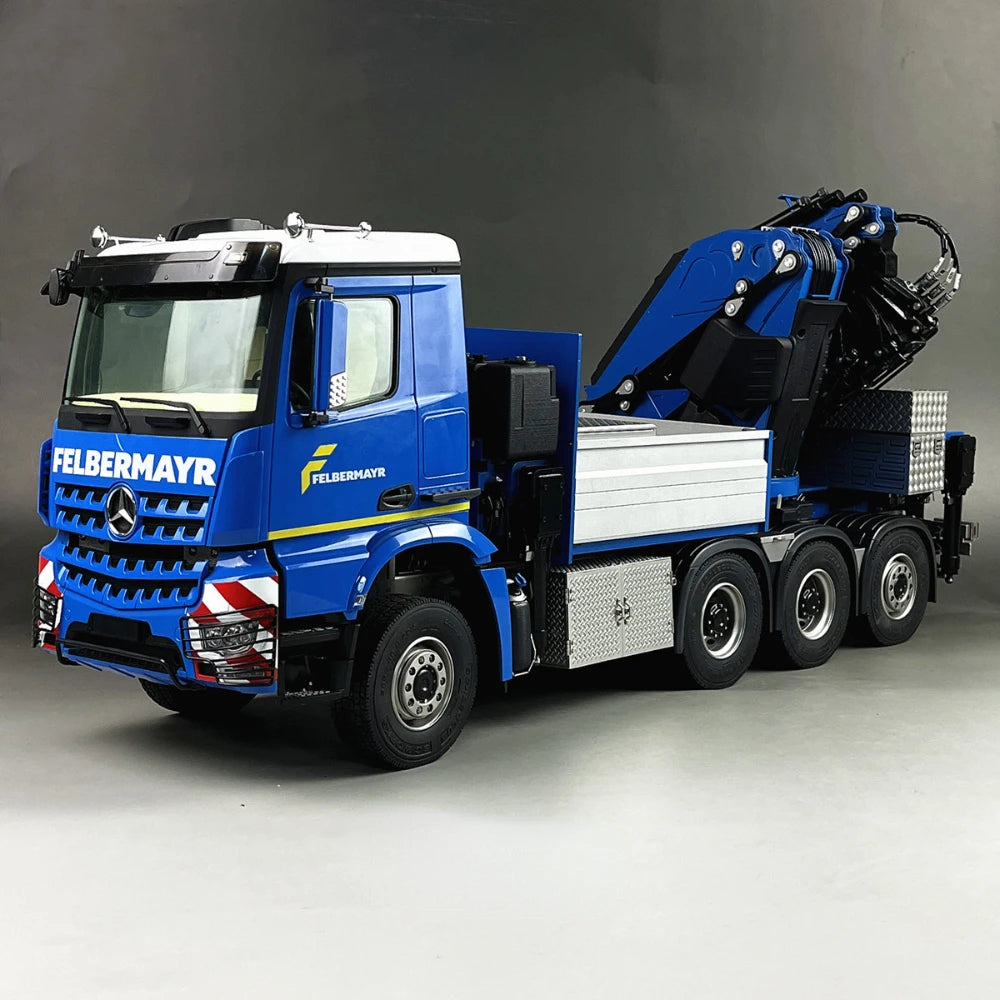 1/14 RC Hydraulic Trailer Crane 8x8 Metal Model RTR Version RC Construction Machinery Crane Model Boy Toy