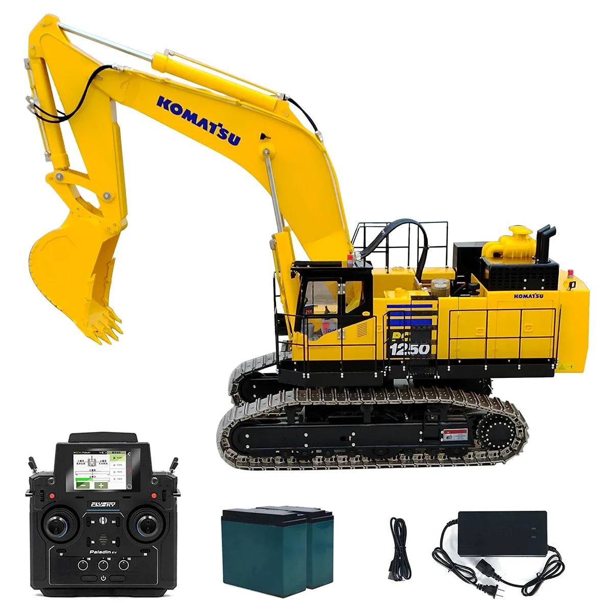 PC1250 RC Excavator 1/8 Hydraulic RC Excavator Metal Heavy Engineering Excavator Model Adult Remote Control Car Toy