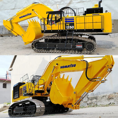 PC1250 RC Excavator 1/8 Hydraulic RC Excavator Metal Heavy Engineering Excavator Model Adult Remote Control Car Toy