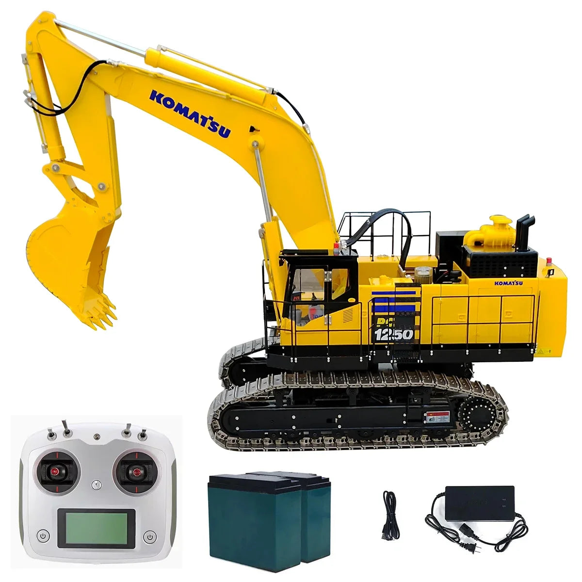 PC1250 RC Excavator 1/8 Hydraulic RC Excavator Metal Heavy Engineering Excavator Model Adult Remote Control Car Toy