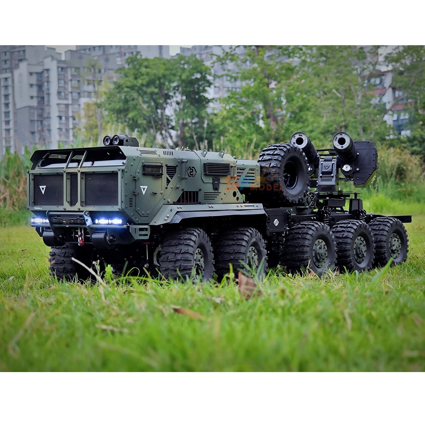 10x10 RC Trucks 1/10 ST10X RC Car RTR Metal Model with Light and Sound Simulation Turret Remote Control Car Model Toy