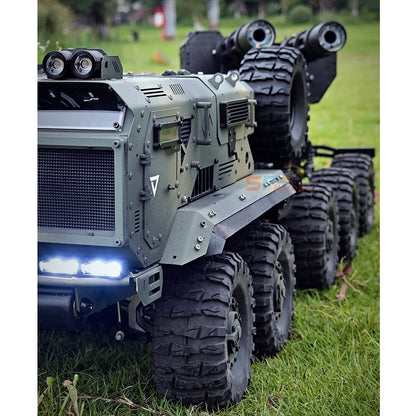 10x10 RC Trucks 1/10 ST10X RC Car RTR Metal Model with Light and Sound Simulation Turret Remote Control Car Model Toy