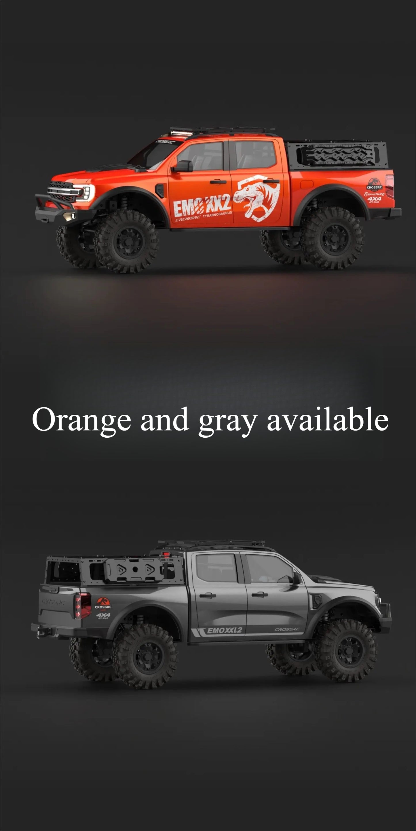 CROSSRC 1/5 Scale Brushless Version RC Off-road Pickup Climbing Car Big Dinosaur Series New Off-road Pickup Model Toy