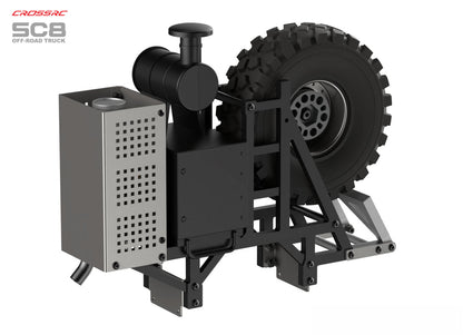Modell SC8 1/12 8x8 Professioneller Schwerlastwagen mit Vollmetallchassis - Simulations-Geländewagen mit Doppel-Vorderachse und Lenkung 