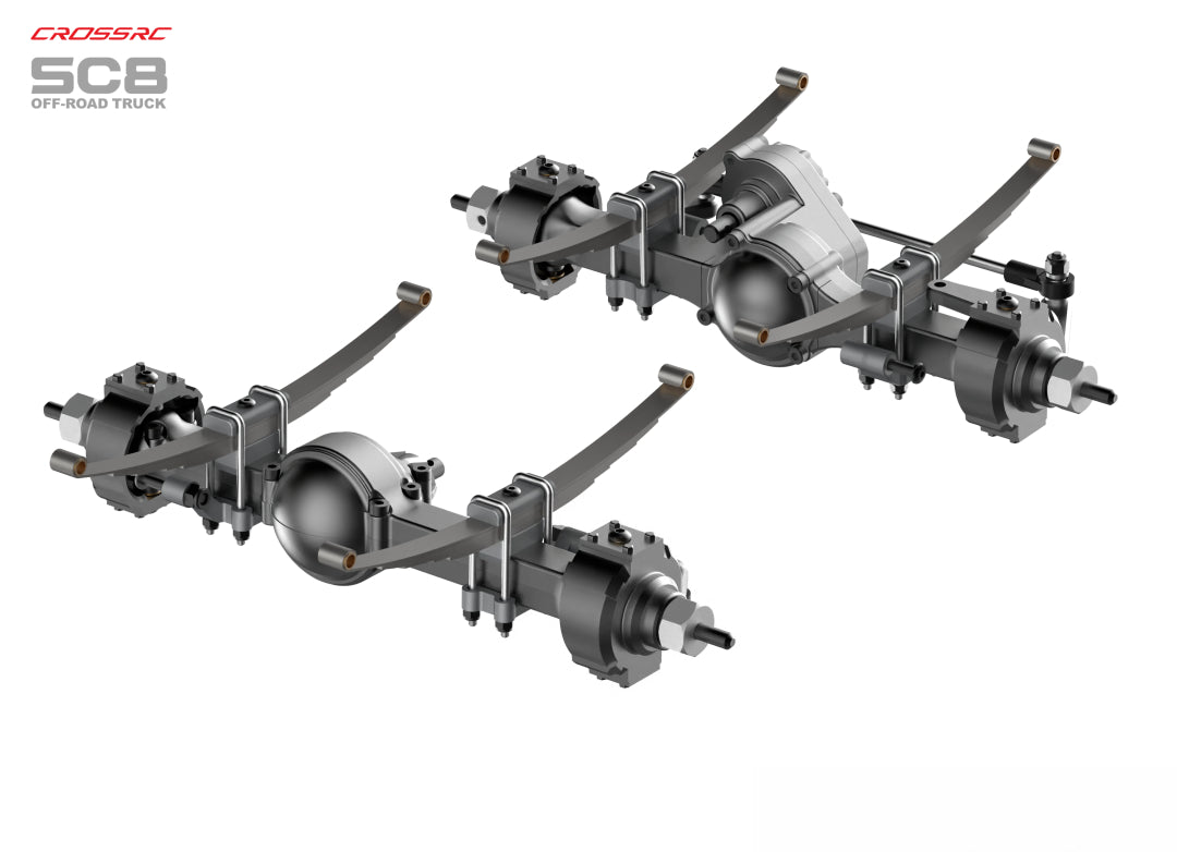 Model SC8 1/12 8x8 Professional Full Metal Chassis Heavy Truck - Dual Front Axle Steering Simulation Off-Road Vehicle