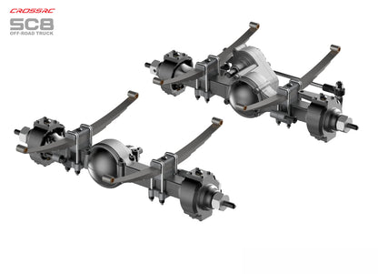 Modell SC8 1/12 8x8 Professioneller Schwerlastwagen mit Vollmetallchassis - Simulations-Geländewagen mit Doppel-Vorderachse und Lenkung 