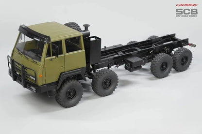 Modell SC8 1/12 8x8 Professioneller Schwerlastwagen mit Vollmetallchassis - Simulations-Geländewagen mit Doppel-Vorderachse und Lenkung 