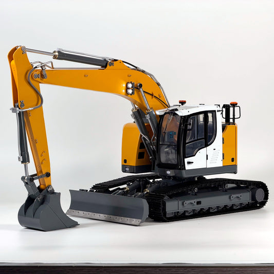 1/14 Scale 926 Metal Hydraulic RC Excavator RTR - Dual Pumps, 4-Way Valve, ST8 Radio System Model Gift
