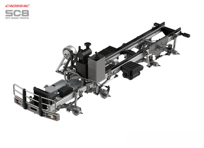 Modell SC8 1/12 8x8 Professioneller Schwerlastwagen mit Vollmetallchassis - Simulations-Geländewagen mit Doppel-Vorderachse und Lenkung 