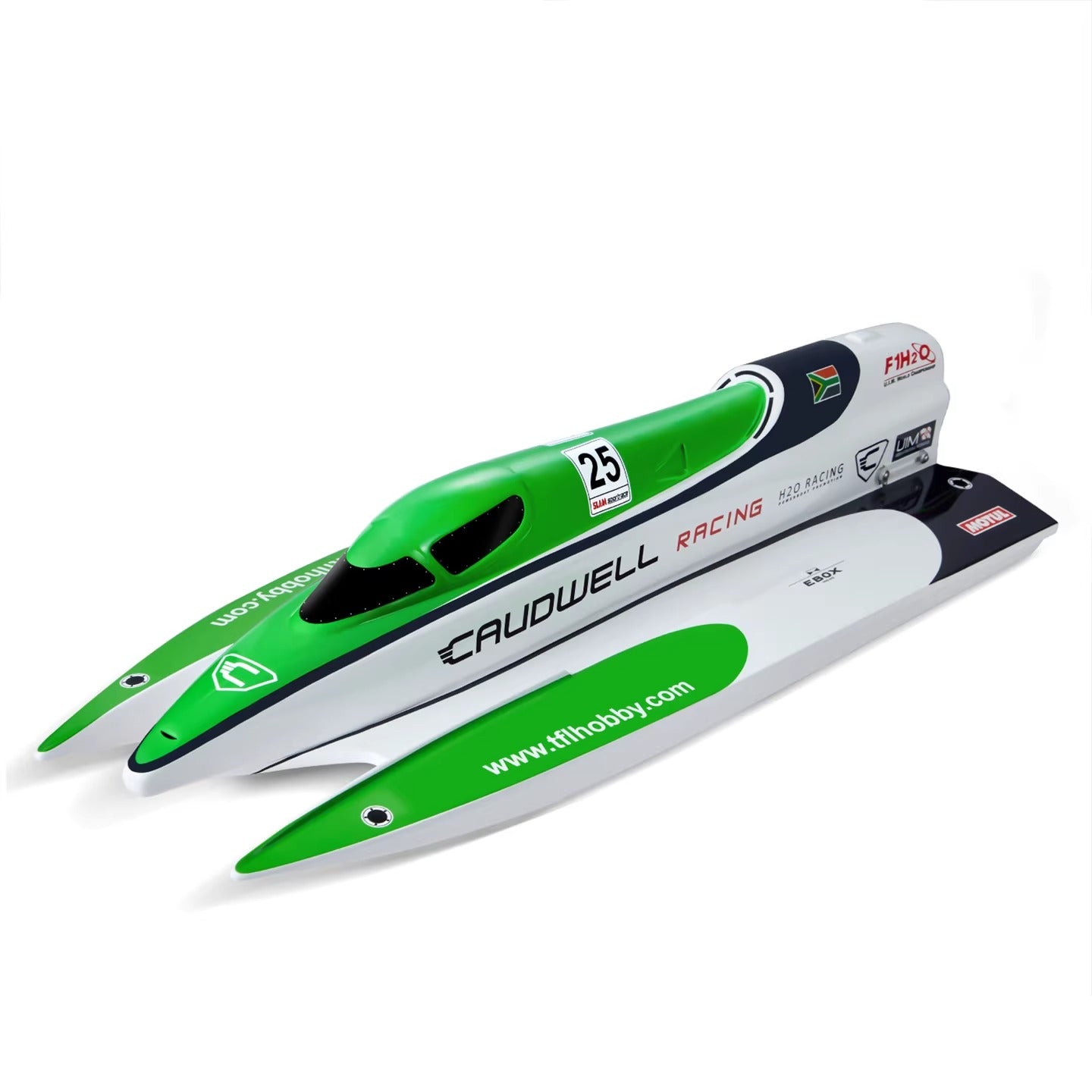 TFL 1238 F1 RC Racing Boat 1/5 Scale Hydroplane with Outboard Motor, Brushless RTR, Anti-Flip Fiber Glass Hull High Speed Remote Control Electric Boat