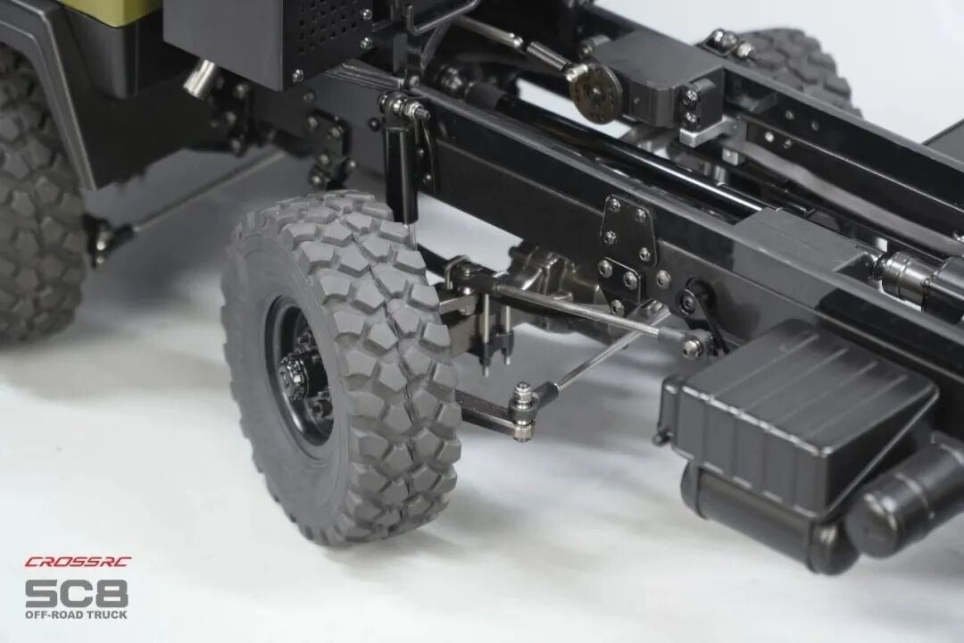 Model SC8 1/12 8x8 Professional Full Metal Chassis Heavy Truck - Dual Front Axle Steering Simulation Off-Road Vehicle