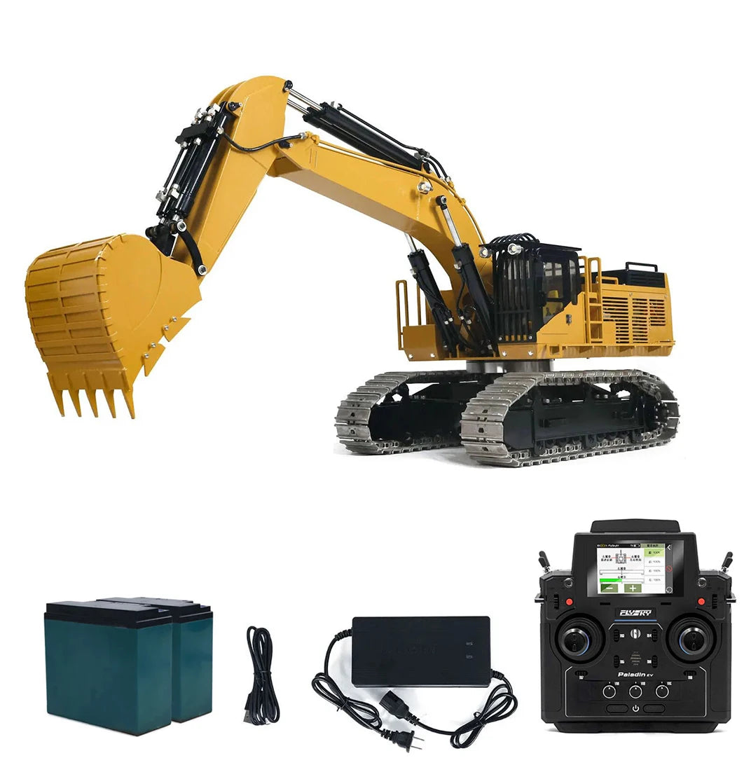 385CF Excavator 1/8 Hydraulic RC Excavator Metal Heavy Engineering Excavator Model Adult Remote Control Car Toy