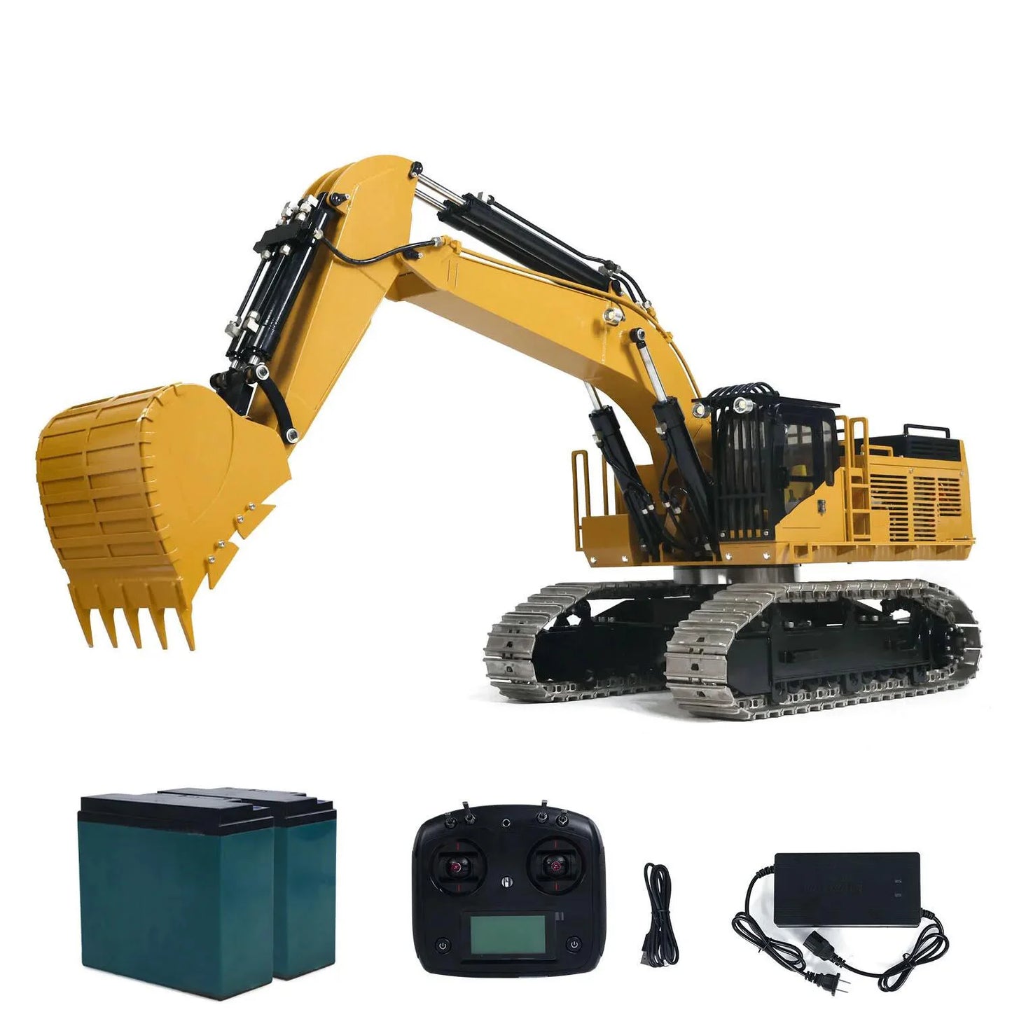 385CF Excavator 1/8 Hydraulic RC Excavator Metal Heavy Engineering Excavator Model Adult Remote Control Car Toy