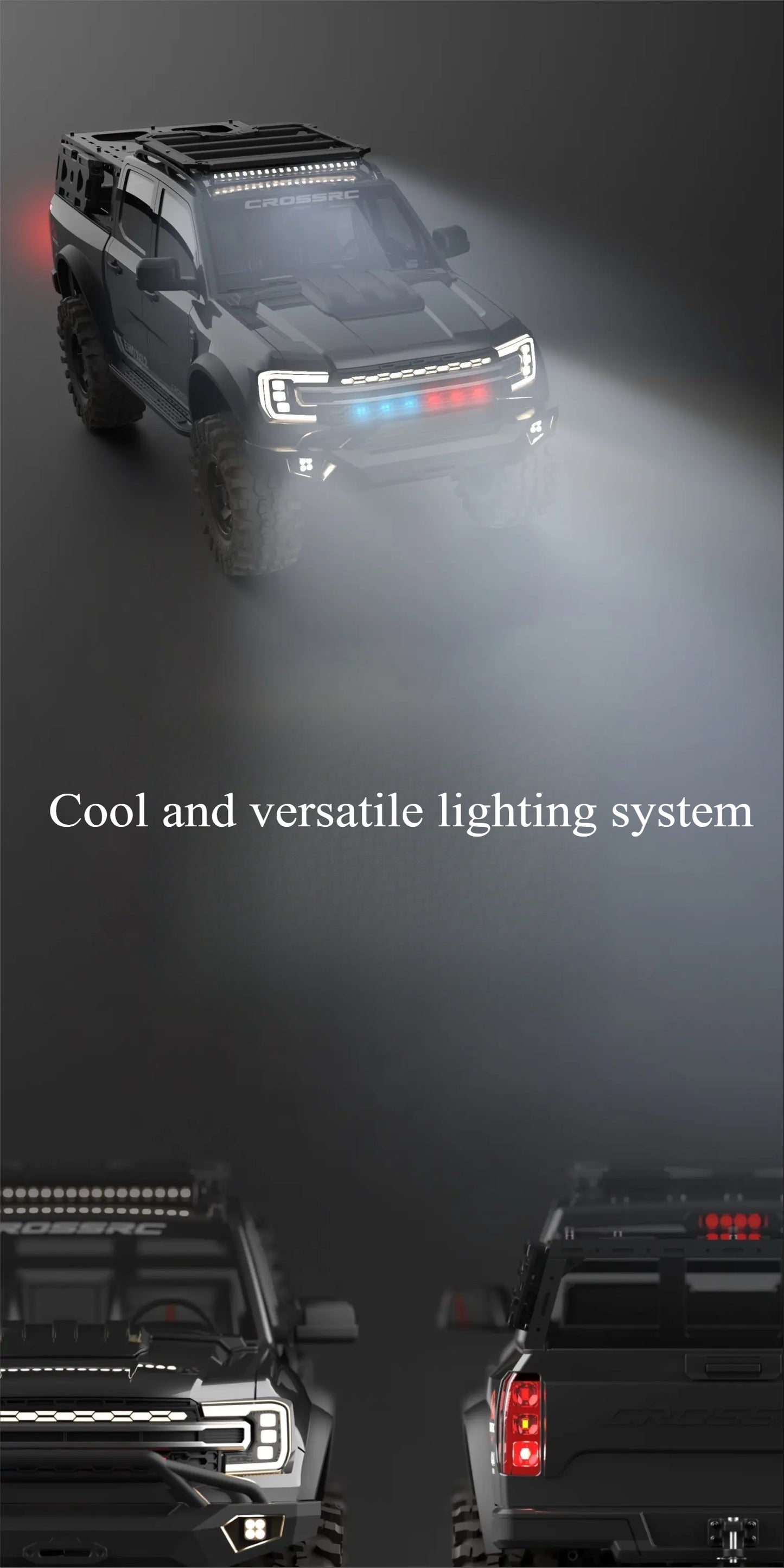 CROSSRC 1/5 Scale Brushless Version RC Off-road Pickup Climbing Car Big Dinosaur Series New Off-road Pickup Model Toy