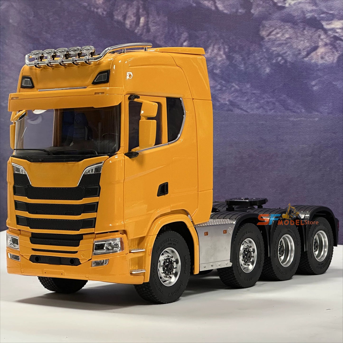Scania 770S Remote Controlled Trailer 1/14 8x8 RC Tractor Truck RTR Version with Light & Sound System ST8 Transmitter