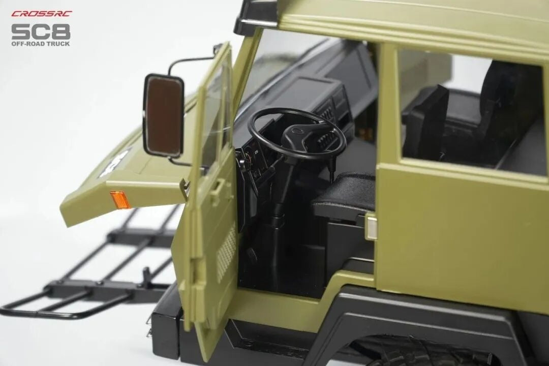 Model SC8 1/12 8x8 Professional Full Metal Chassis Heavy Truck - Dual Front Axle Steering Simulation Off-Road Vehicle