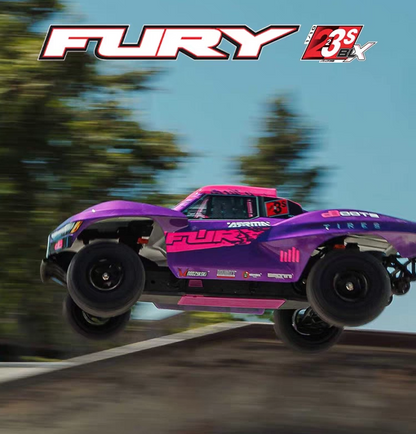 ARRMA 1/10 FURY Mega 550 / 3S BLX Brushless 2WD Short Course Truck RTR with DSC Tech