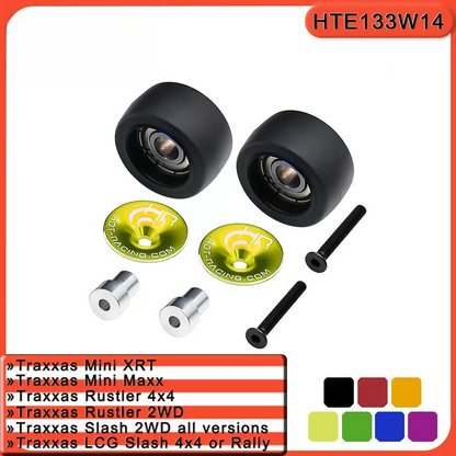 Aluminum Wheelie Bar with Bearings & Wheel Caps for Traxxas Mini XRT / Mini Maxx