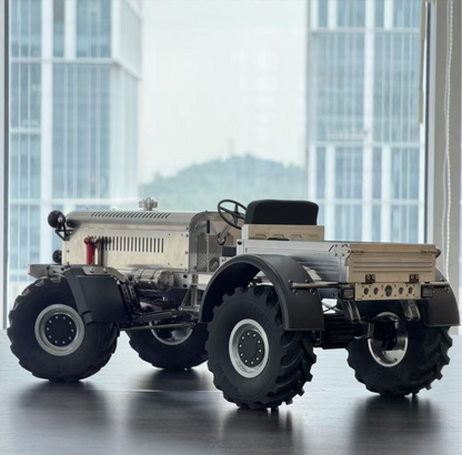 MD009 1/10 RC Tractor Truck CNC Full Metal 4WD Off-Road Rock Crawler with Dual-Motor Winch RTR 10CH Remote Control