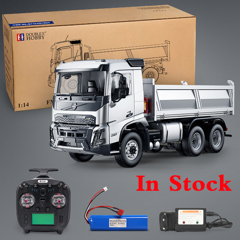 Double E E115-003 RC Truck 1/14 RC Hydraulic Dump Truck Metal Model Construction Machinery Boy Remote Control Car Toy Gift