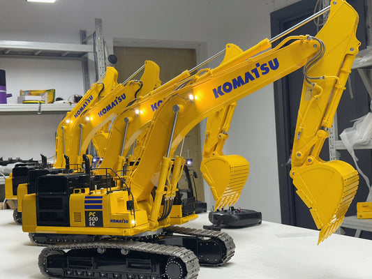 Komatsu PC500 Hydraulic RC Excavator 1/12 Metal RC Crawler Excavator Model RTR Engineering Machinery Remote Control Car Boy Toy
