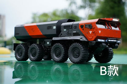ST10X RC Truck 1/10 8x8 RC Car Metal Model with Light and Sound System Remote Control Military Truck Model Toy
