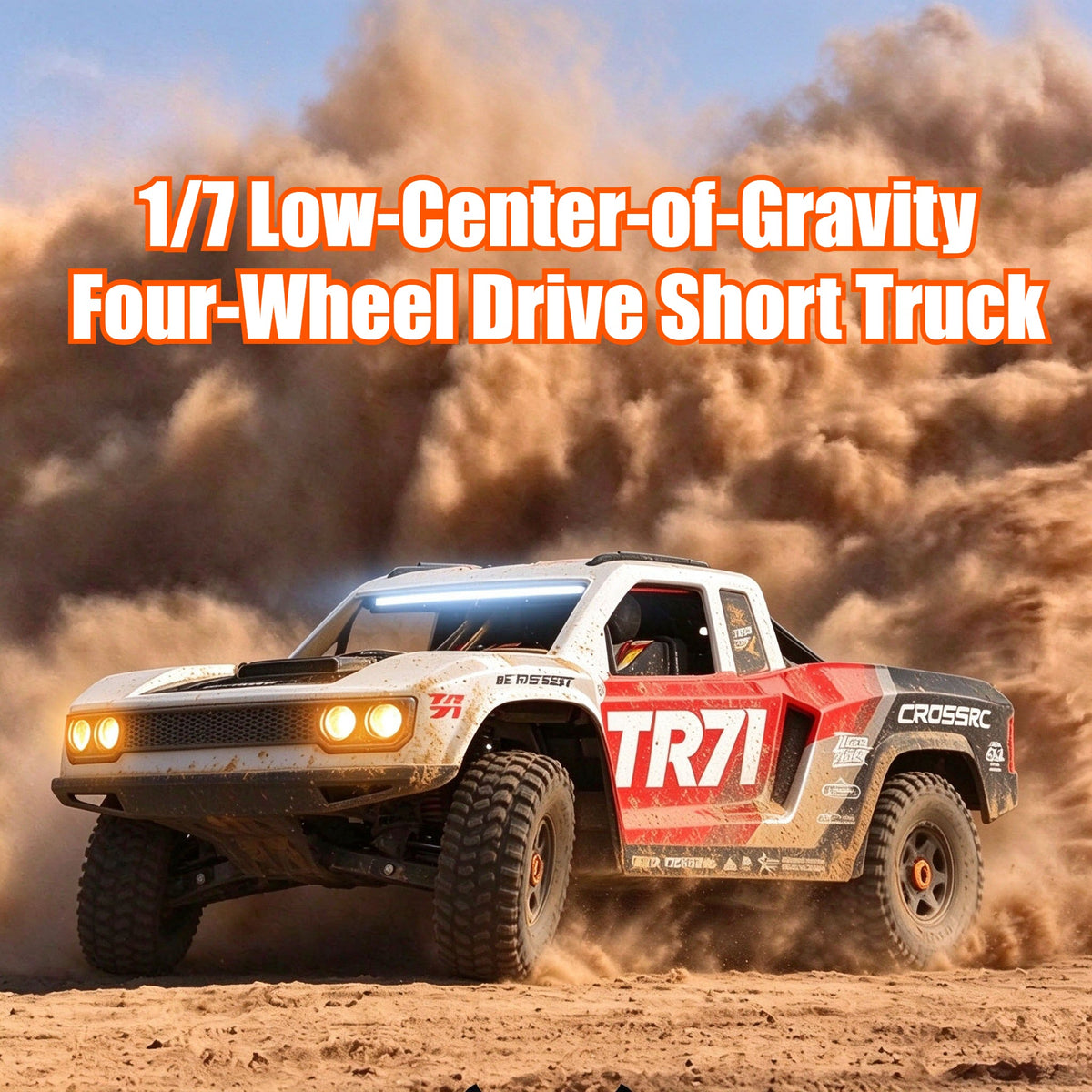 CROSSRC TR71 1/7 4WD Brushless Off-Road Short Course RC Truck Low CG 7075 Aluminum Chassis  RTR/ARTR for Adults