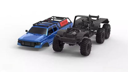 Modell AT6 1/10 Professional 6x6 RC Crawler Pickup - 6WD Offroad-Truck mit 2-Gang-Getriebe, Differenzialsperre und Portalachsen (RTR/KIT) 