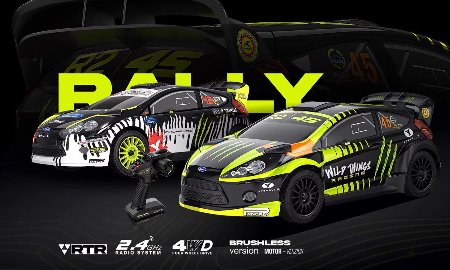 XTS-F10 1/10 Scale Brushless RC Rally Car - 4WD Professional Off-Road Vehicle, 3S Lipo Power, 50MPH High Speed RTR Rlaarlo