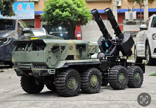 ST10X 1/10 8x8 RC Off-Road Vehicle Metal Model RTR with Simulated Turret, Lighting, and Sound System RC Car Model Toy